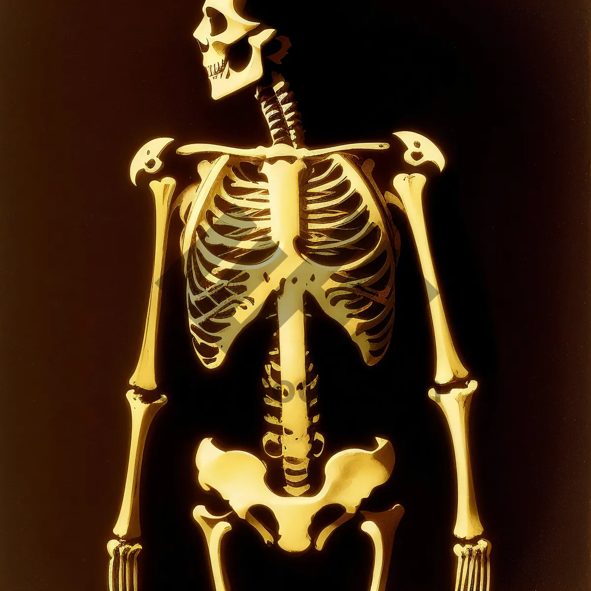 Picture of Human Skeletal Structure - X-ray Visualization of Spinal Anatomy
