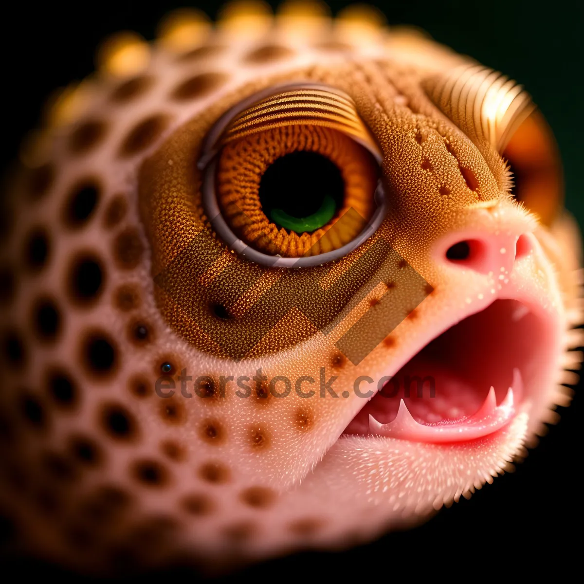 Picture of Tropical Puffer Fish in Underwater Sea