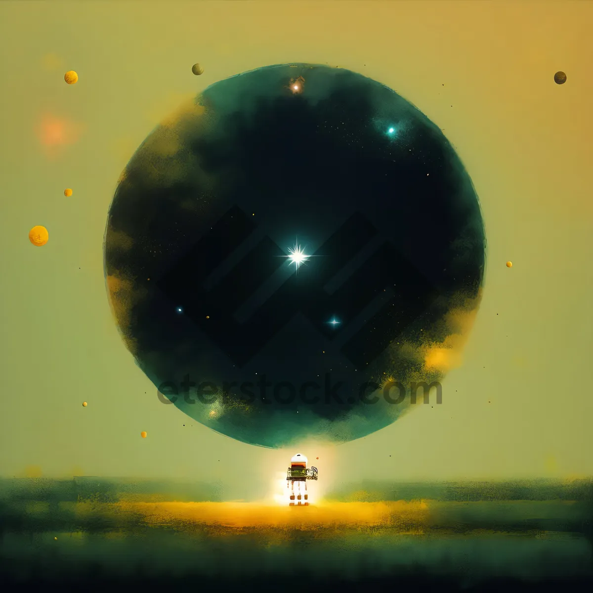 Picture of Glowing Celestial Sphere in the Night Sky