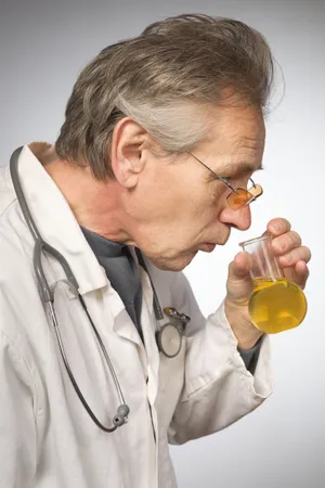 Smiling doctor in lab coat with stethoscope.