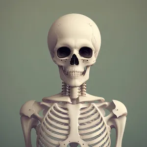 Spooky Skull Bust - Frightening Anatomy Sculpture