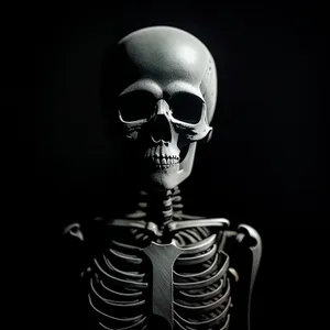 Skeletal Anatomical Bust - Terrifying Sculpture in 3D