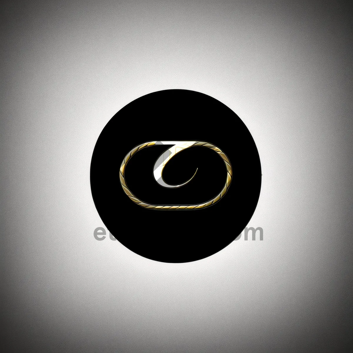 Picture of Shiny 3D Black Circle Icon - Graphic Design