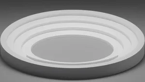 Circle bowl kitchenware tray container concept illustration.