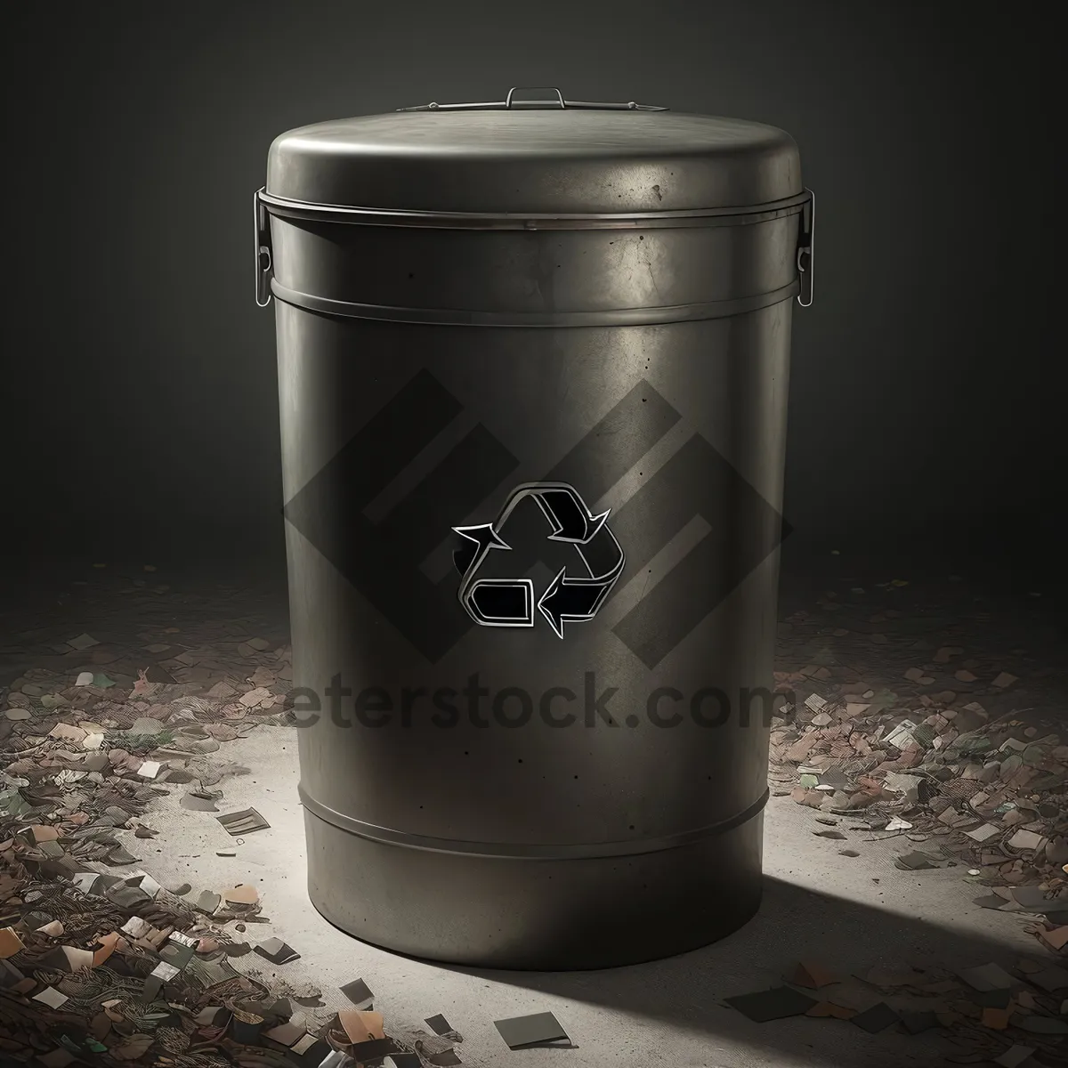 Picture of Ashcan Bin - Vessel for Garbage Disposal