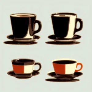 Morning Brew: A Hot Cup of Espresso with Delicate China Saucer