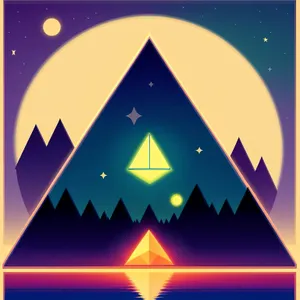 Snowy Winter Starry Night Card Art