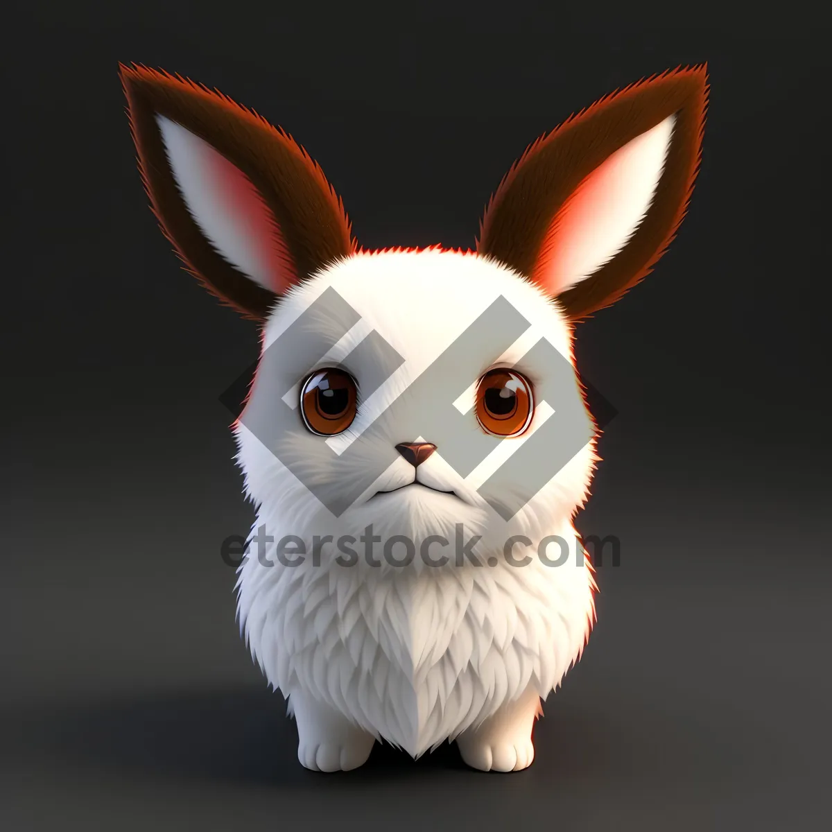 Picture of Fluffy Bunny with Cute Ears - Adorable Pet Portrait