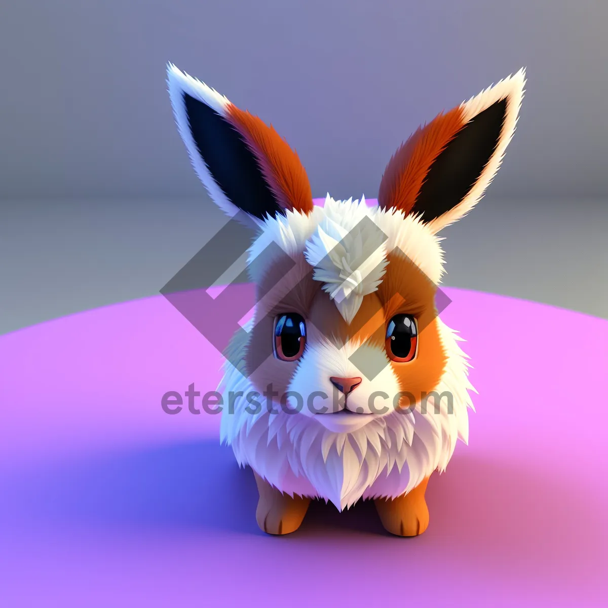 Picture of Cute Cartoon Bunny Rabbit - Fun Animal Toy