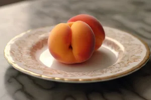 Fresh fruit bowl with peach and apricot slices