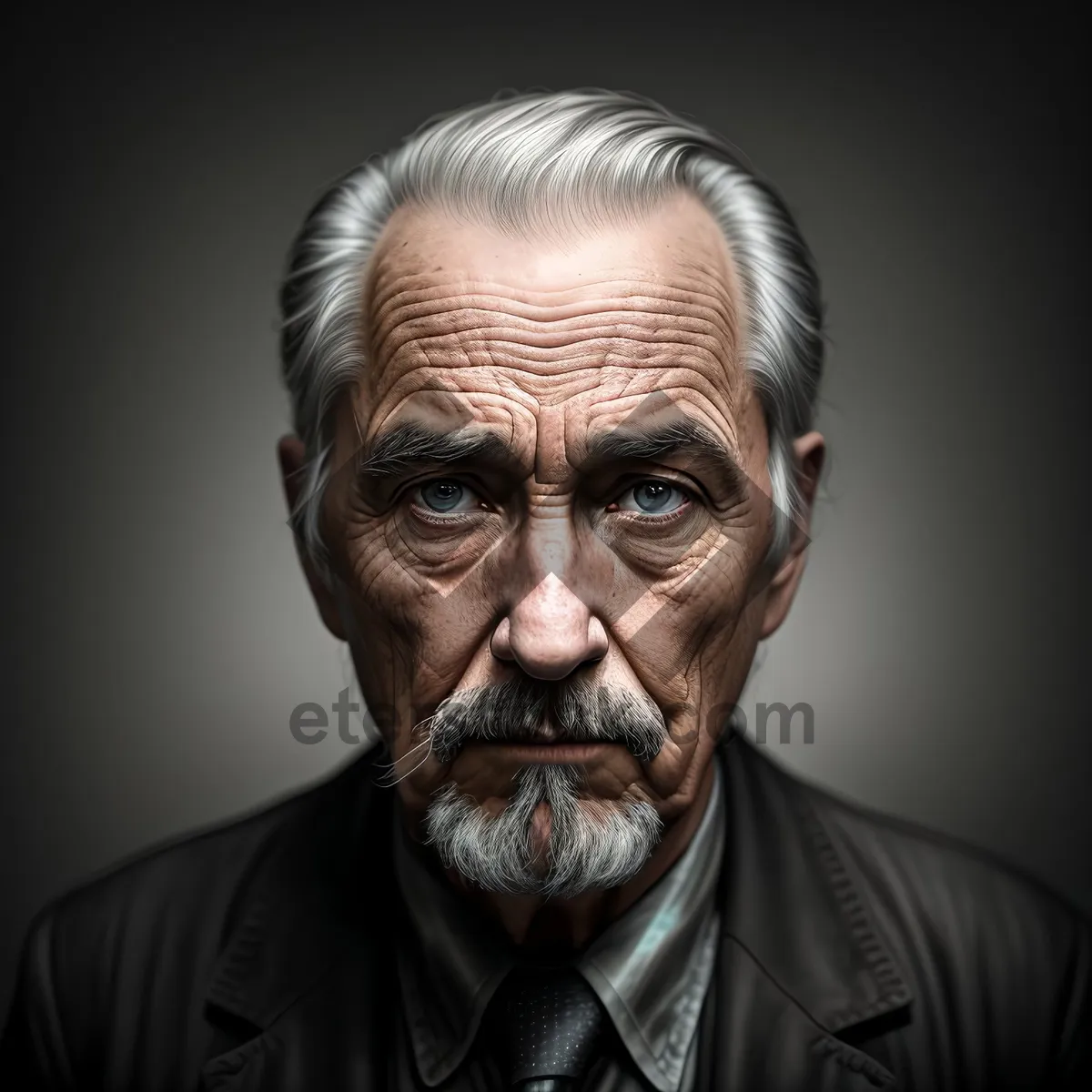 Picture of Serious elderly gentleman with glasses