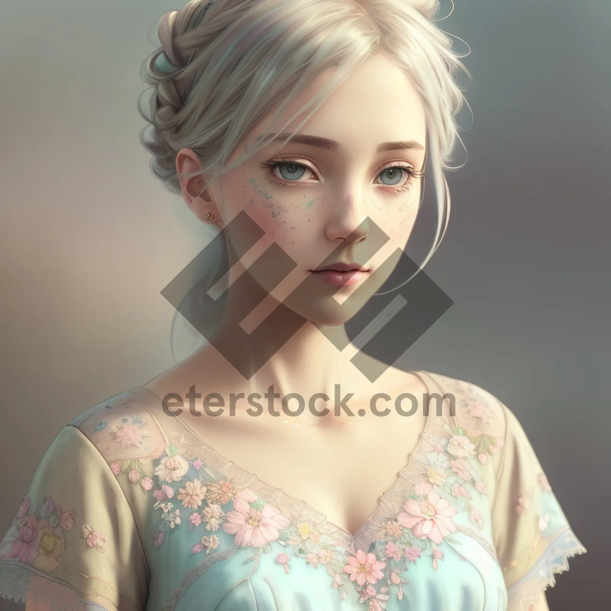 Picture of Stunning Blonde Fashion Model with Sensual Eyes