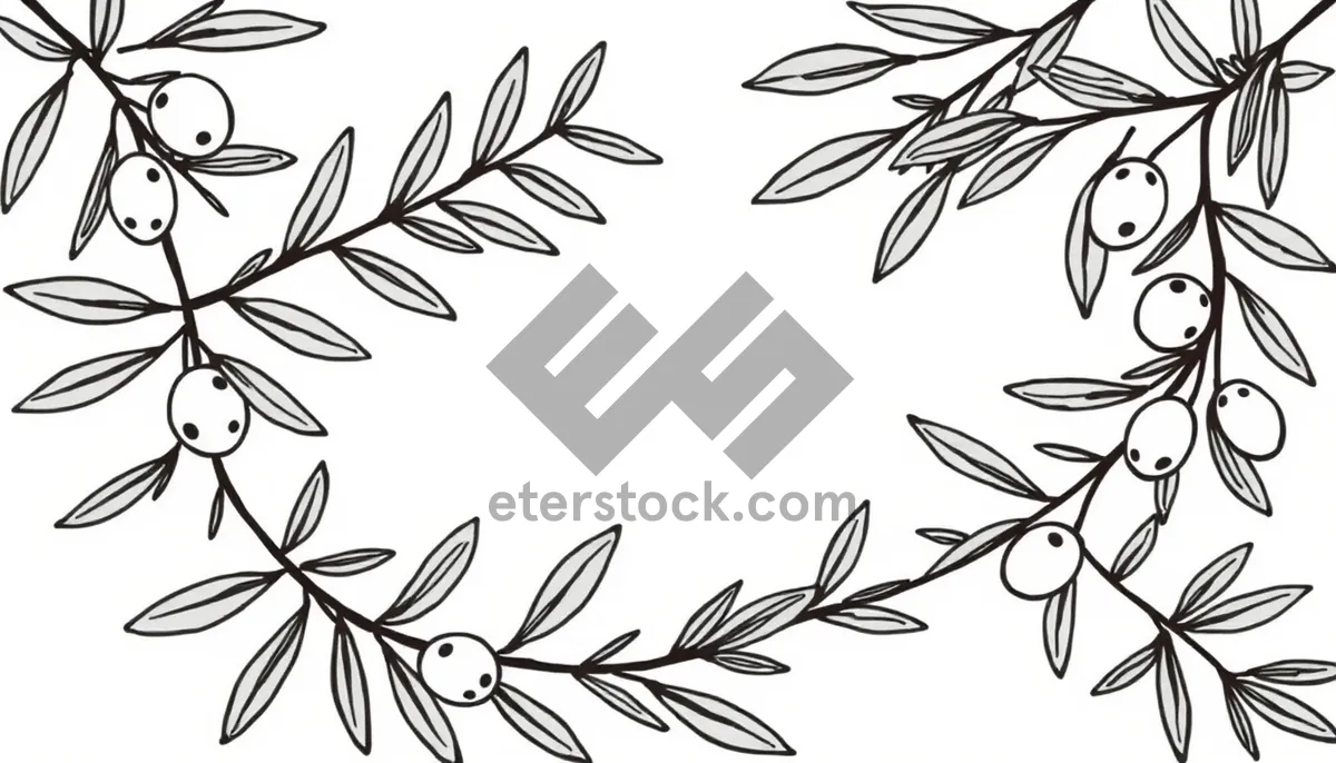 Picture of Abstract Floral Bamboo Design Element