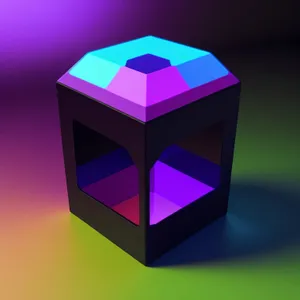 3D Gem Box Cube Package Render Icon
