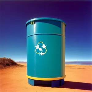 Industrial Waste Barrel: Contaminated Fuel and Chemical Disposal
