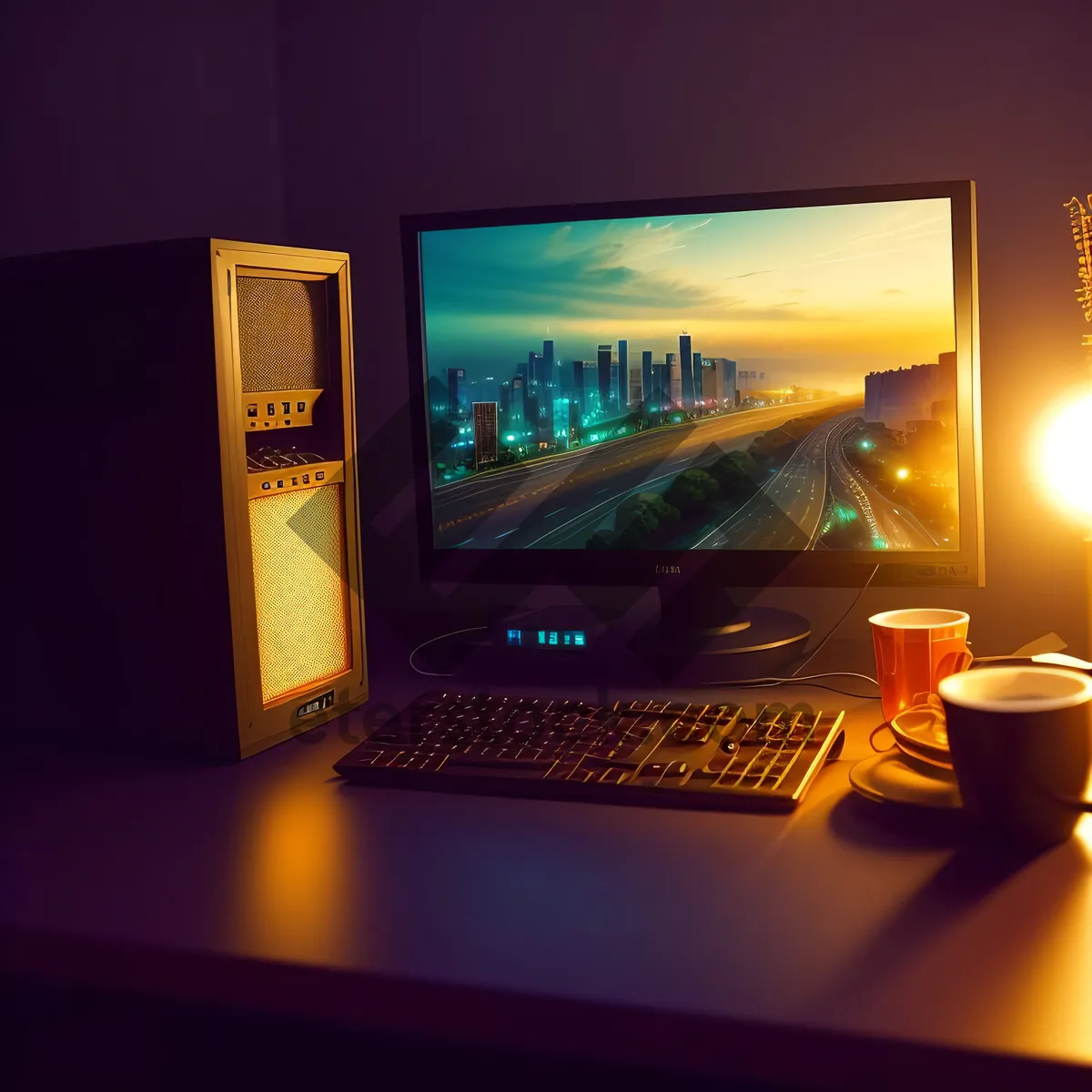 Picture of Sleek Desktop Monitor for Modern Office Setup