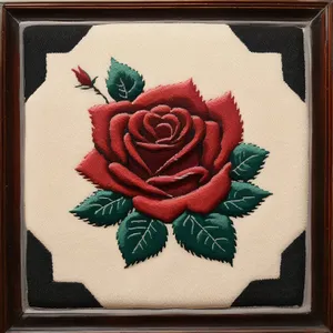 Vintage rose tray decoration for Valentine's gift.