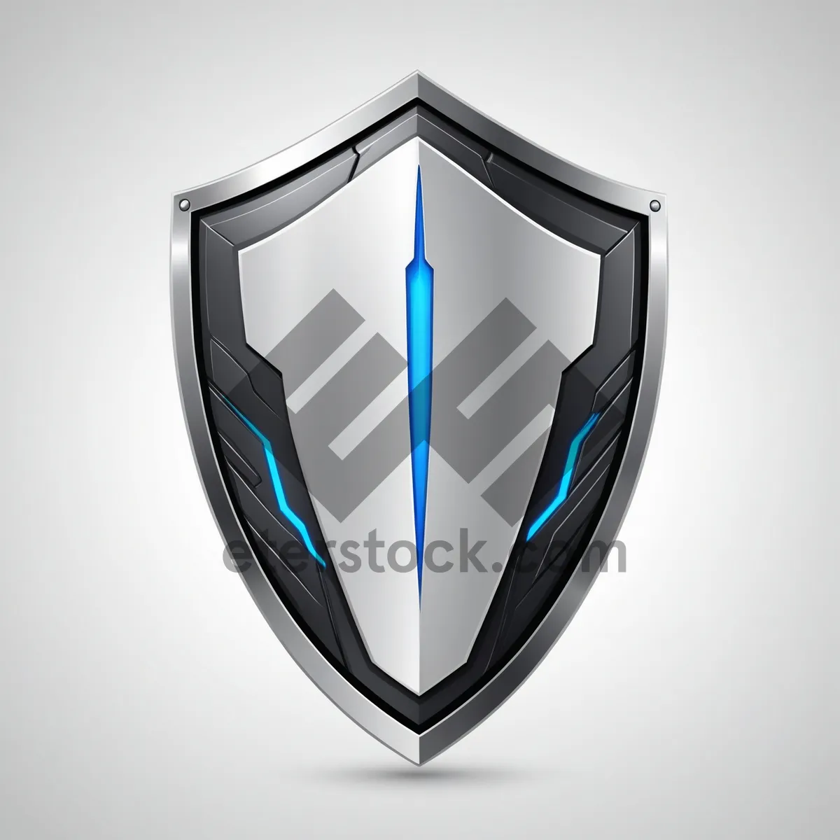 Picture of Graphic symbol of shiny shield with heart gem