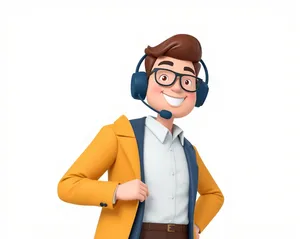 Cartoon Boy Cutout for Service Ad