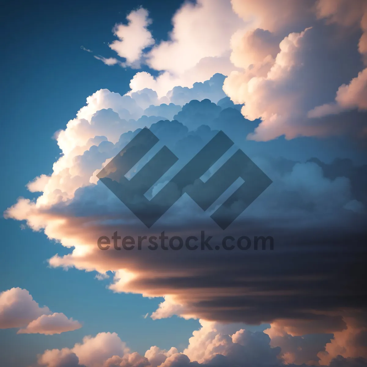 Picture of Vibrant Sunny Skies in a Fluffy Cloudscape