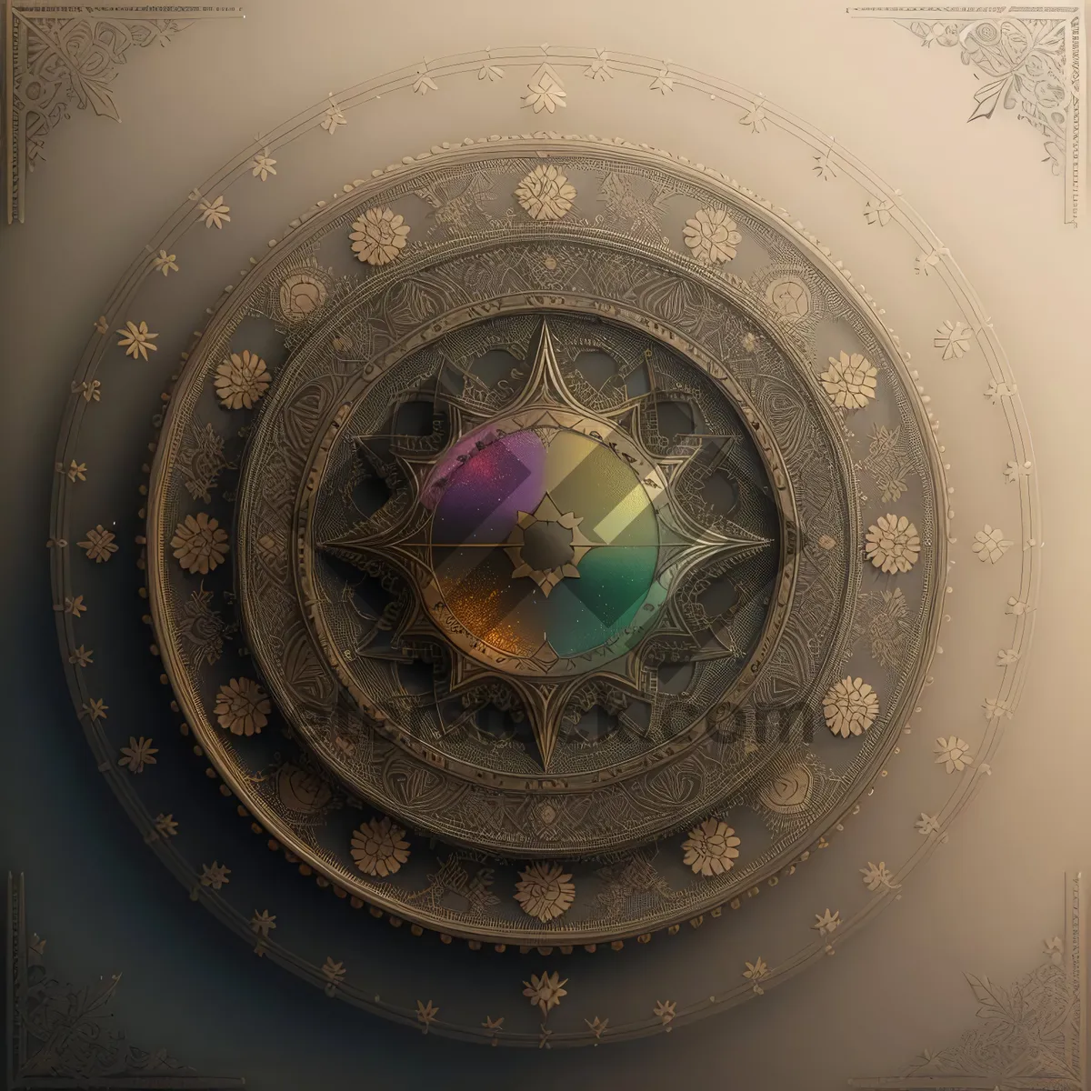 Picture of Digital Circle Shield Design - Window Armor Art