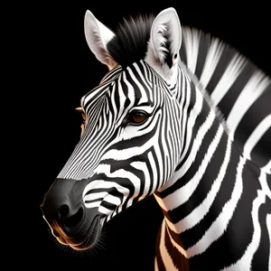 Striped Equine Grazing in Wildlife Reserve