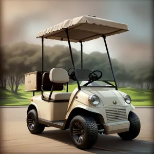 Golf Cart on the Green