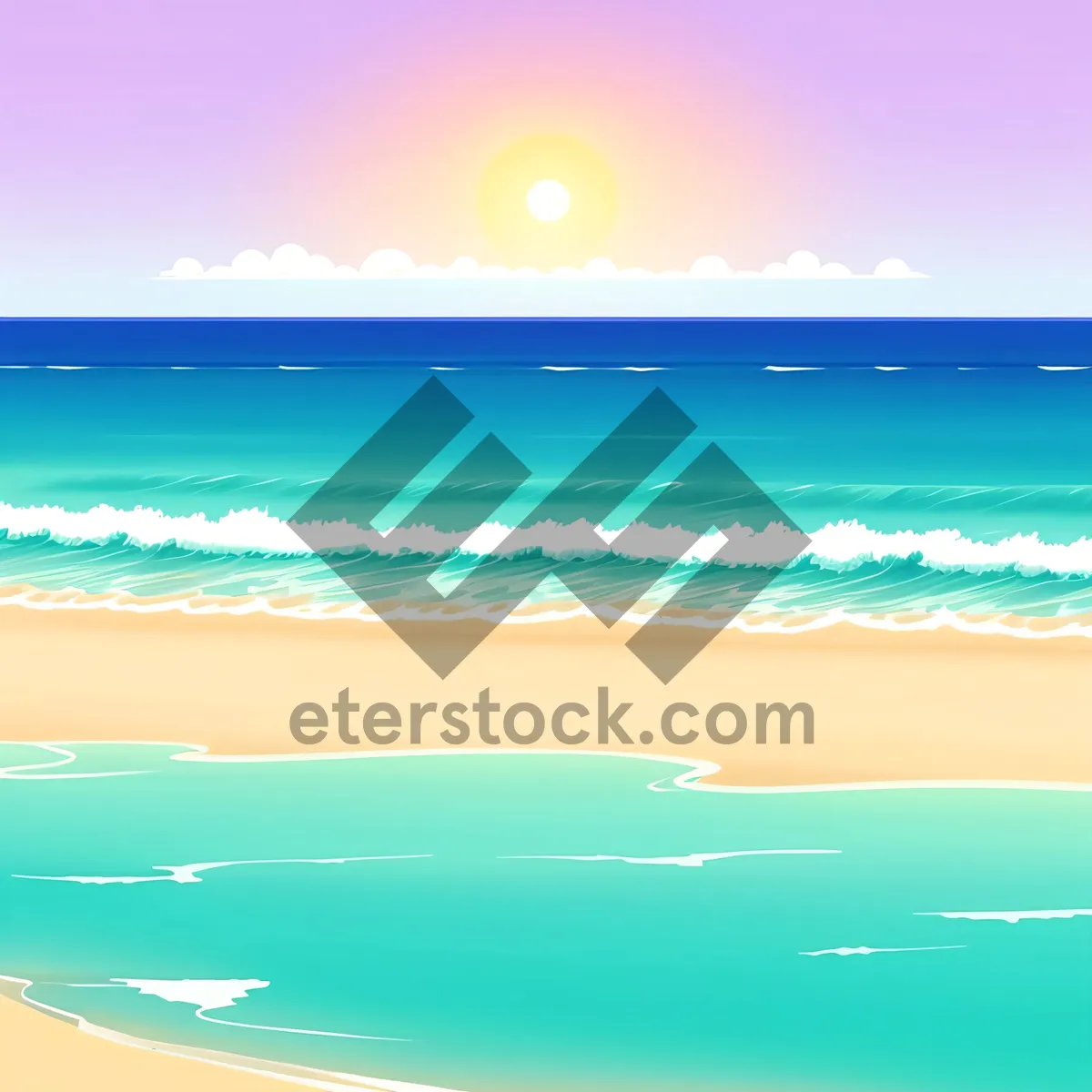 Picture of Serene Summer Seascape - Paradise Island Escape