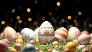 Colorful Egg Decoration for Festive Holiday Season