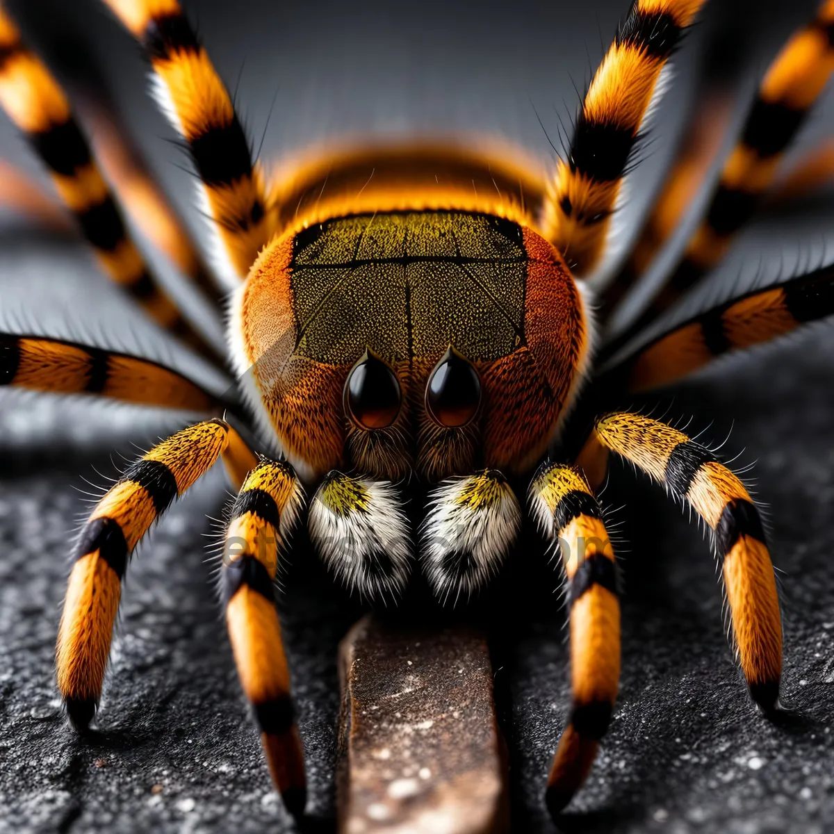 Picture of Black and Gold Garden Spider Close-Up