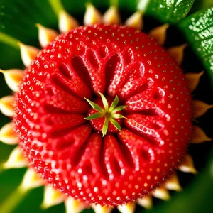 Freshly Picked Ripe Strawberry Flamingo Delight