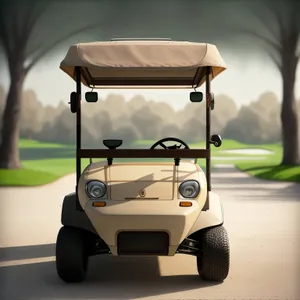 Sporty Drive: Golf Cart on Green Course