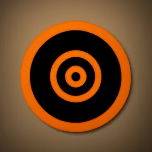 Shiny 3D Orange Circle Web Icon