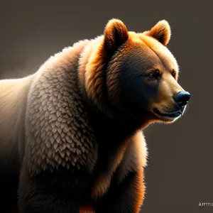 Wild Brown Bear, Majestic Predator in its Natural Habitat