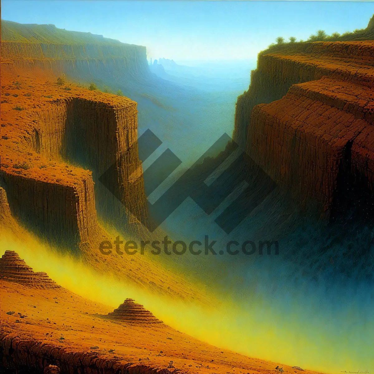 Picture of Golden Sunset Over Majestic Grand Canyon Valley