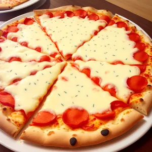 Delicious Gourmet Pizza with Pepperoni and Cheese