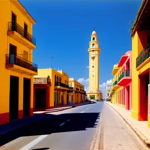 Iconic Minaret Tower in Historic Cityscape