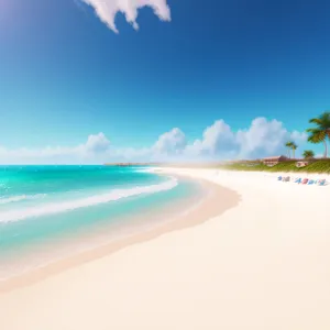 Serene Tropical Beach Paradise under Sunny Skies