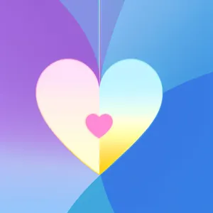 Colorful Love: A Romantic Heart-shaped Valentine's Day Icon