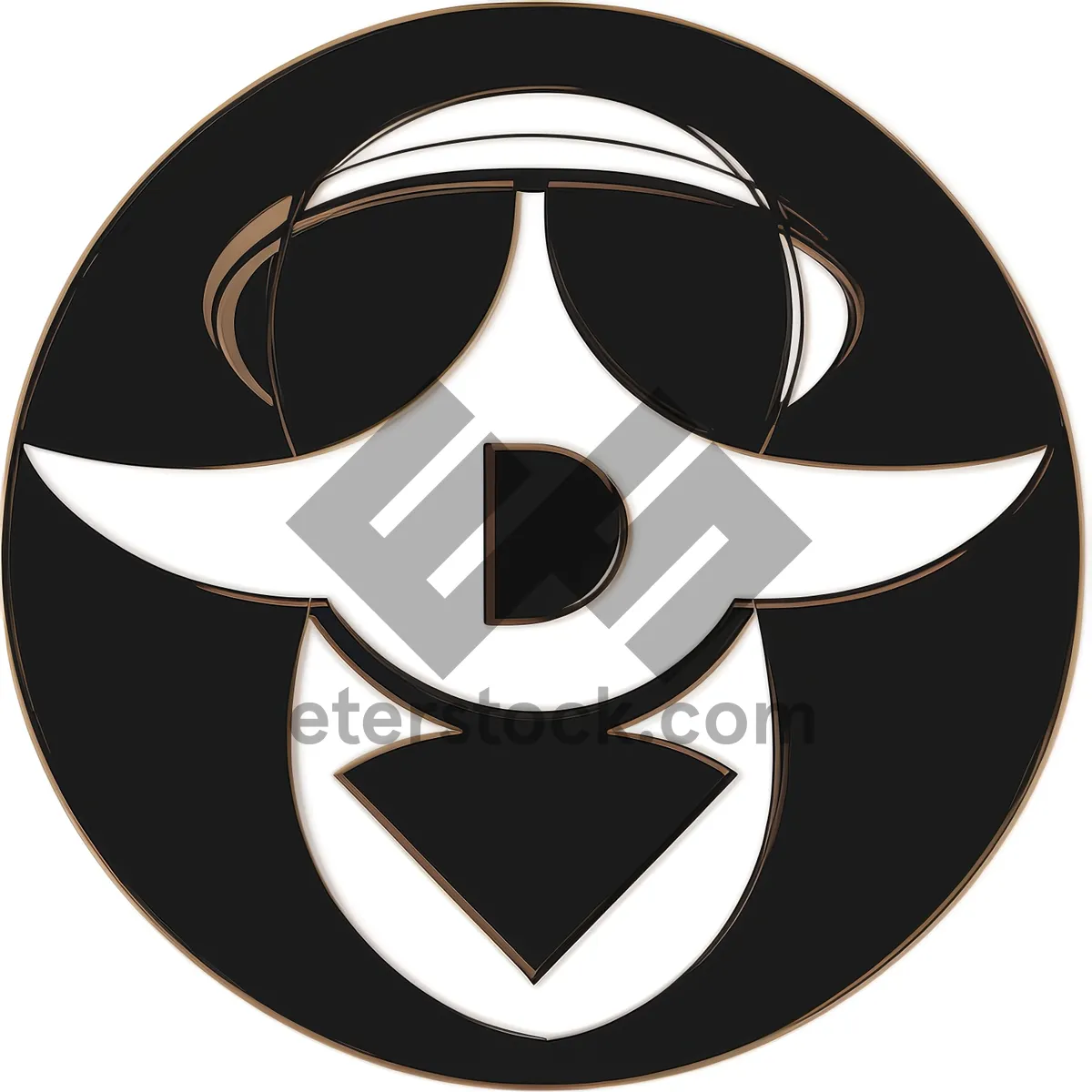 Picture of Dangerous Poison Pirate Icon: Black Round Hazard Symbol