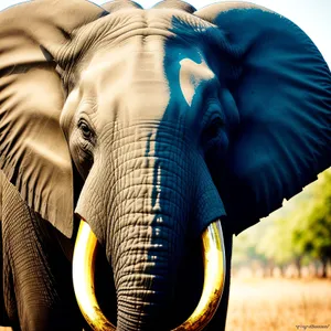 South African Elephant in National Park