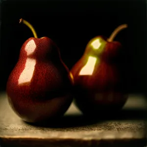 Vibrant Trio of Fresh, Ripe Fruits: Pear, Mandarin, Apple