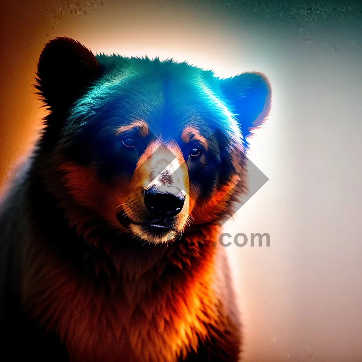 Picture of Purebred Border Collie Puppy - Adorable Studio Portrait