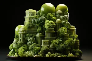 Fresh Green Vegetables: Broccoli, Cauliflower, Cabbage