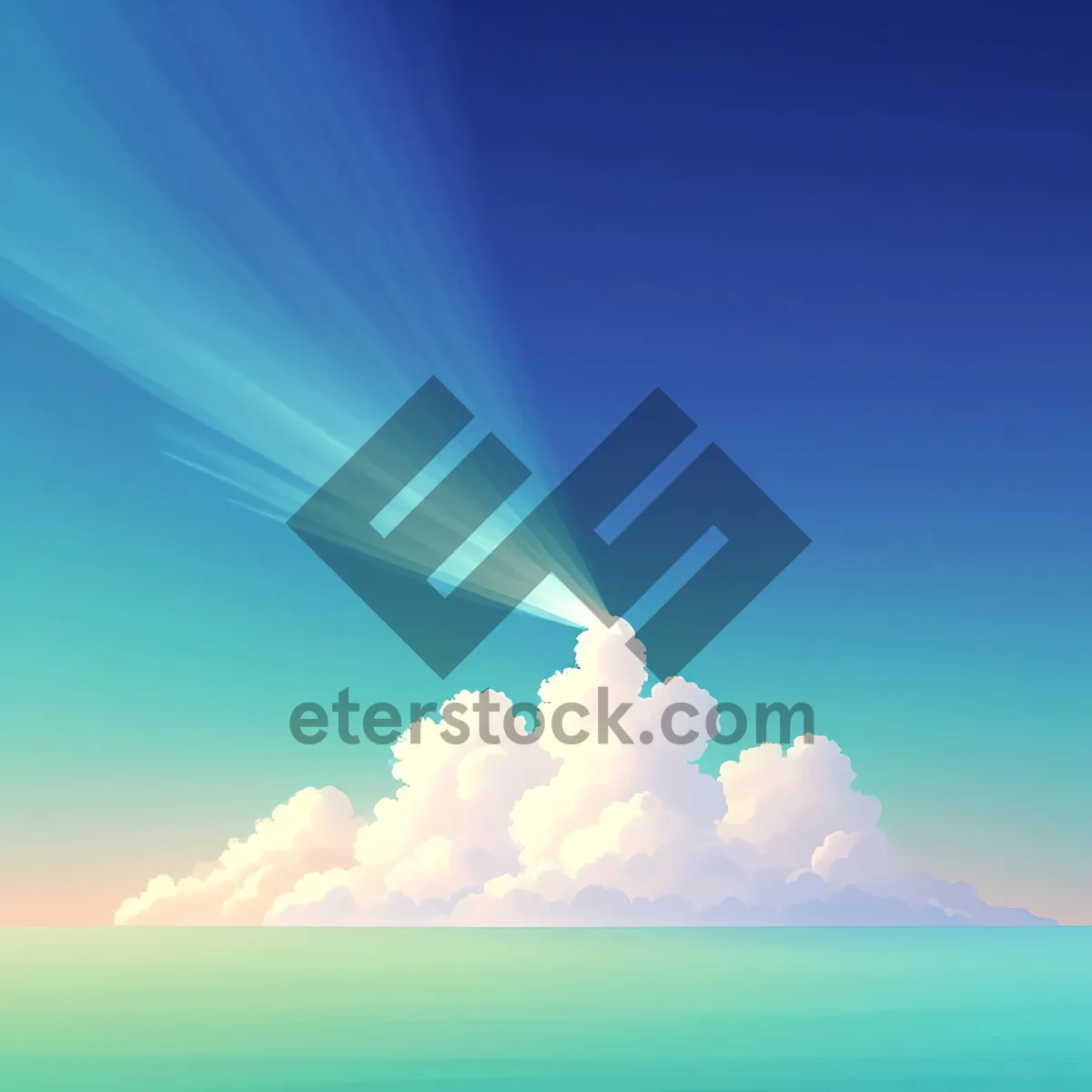 Picture of Vibrant Summer Sky Over Coastal Landscape