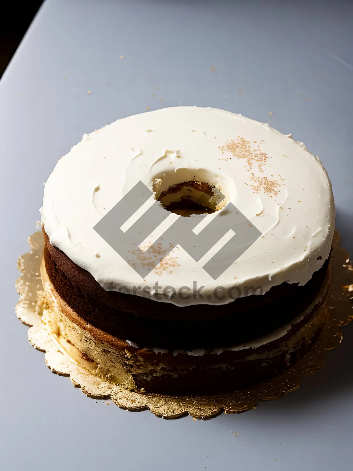 Picture of Delicious Gourmet Cake with Sweet Cream and Chocolate Icing