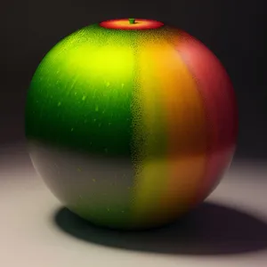 Colorful Croquet Ball and Fresh Fruit