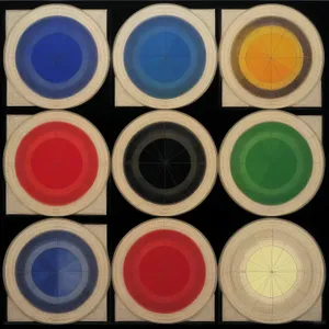 Colorful Circular Art in Paint-Filled Petri Dish