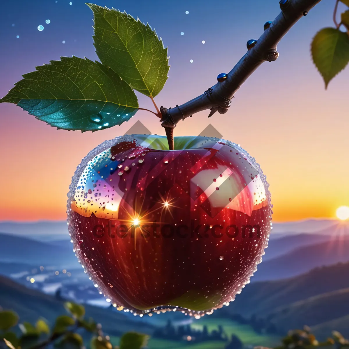 Picture of Organic Cherry Red Delicious Apple - Fresh and Juicy