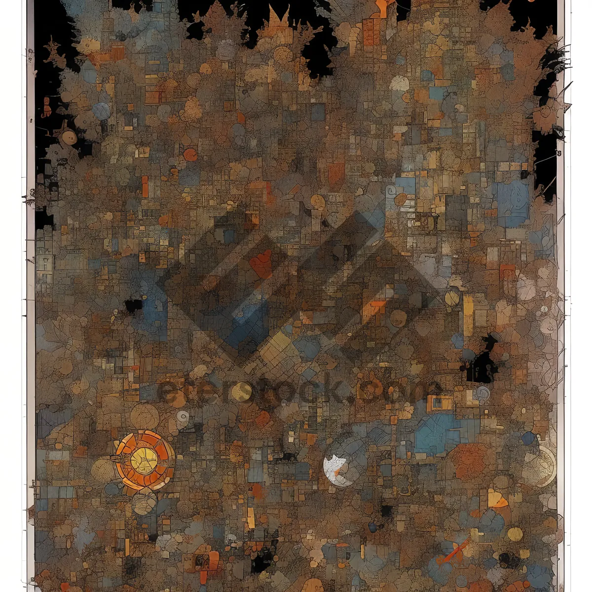 Picture of Vintage Rusty Mosaic: Weathered Wall Puzzle